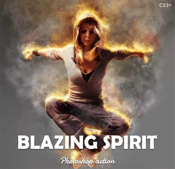 Blazing Spirit - Fire Photoshop Action