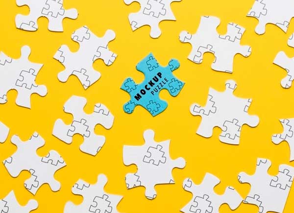 Blue Puzzle Piece Free Psd