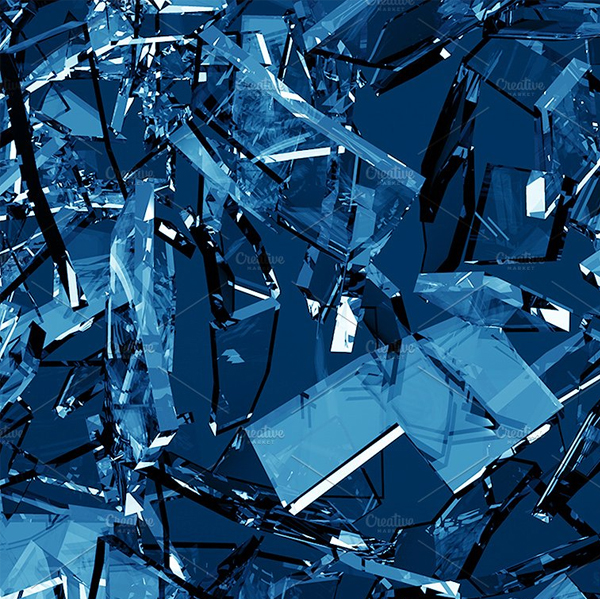 Blue Shattered Glass Texture