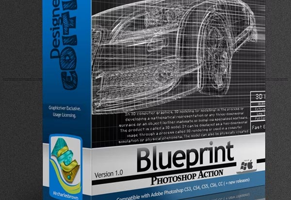 Blueprint Action For Photoshop