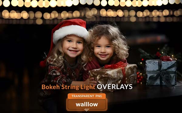 Bokeh String Light Photo Overlay