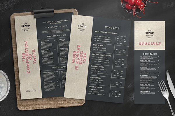 Bold Rustic Menu Template