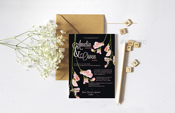 Botanical Wedding Invitation Templates