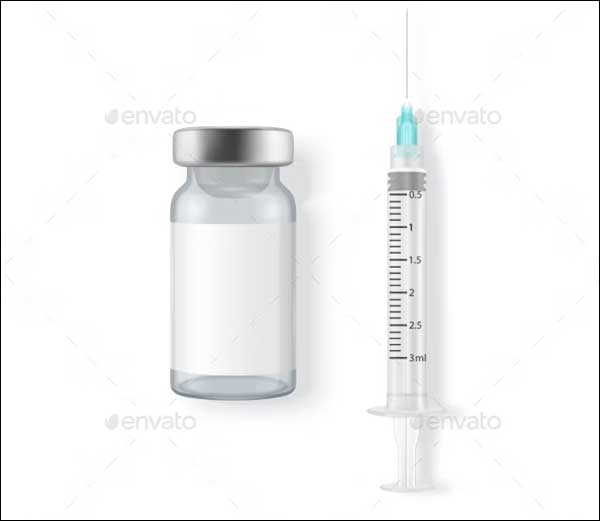 Bottle and Syringe Mockup