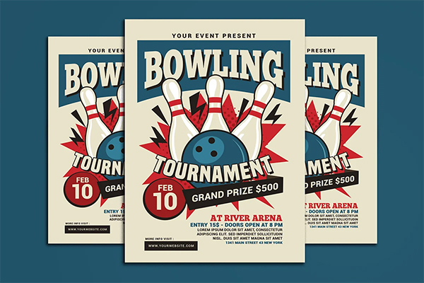 Bowling Tournament Flyer Template