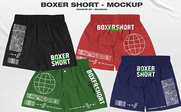 Boxer Short Photoshop Mockup