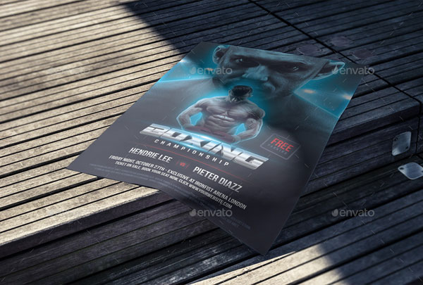 Boxing Championship Event Flyer Template