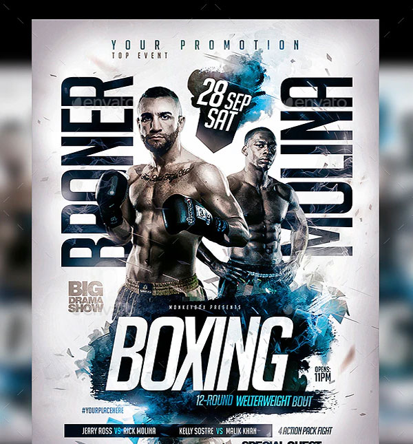 Boxing Event Flyer Templates