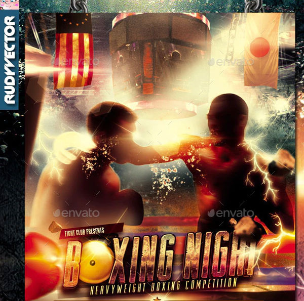 Boxing Fight Night Event Flyer Template