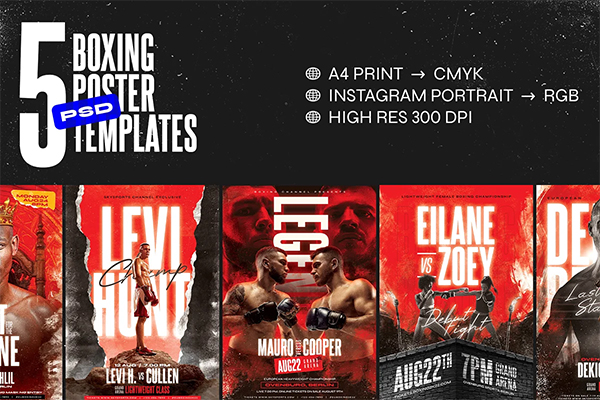 Boxing Flyer Templates