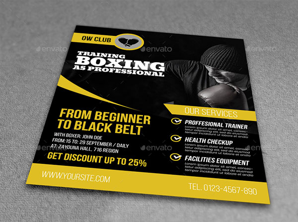 Boxing Staff Training Flyer Template
