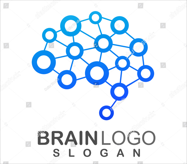 Brain Technology Illustration Logo Template