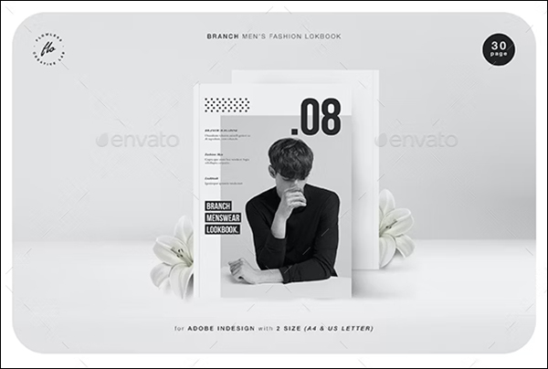 Branch Men's Fashion Lookbook Design