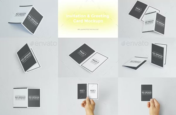 Branding Invitation And Greeting Card Mockups