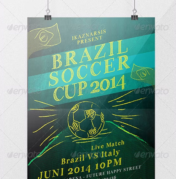 Brazil Soccer Cup Flyer Templates