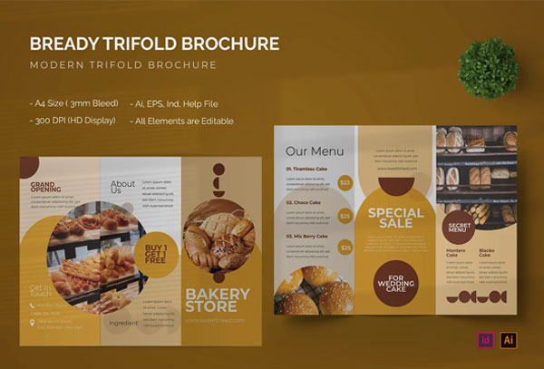 Bready Trifold Brochure Photoshop Template