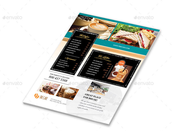 Breakfast Cafe Menu Flyer Template