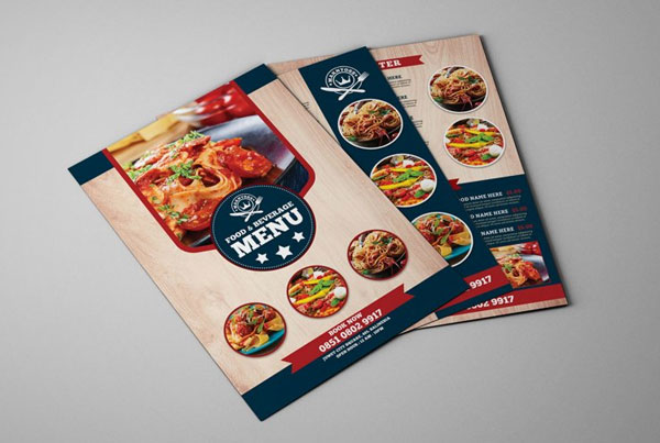 Breakfast Food Menu PSD Flyer