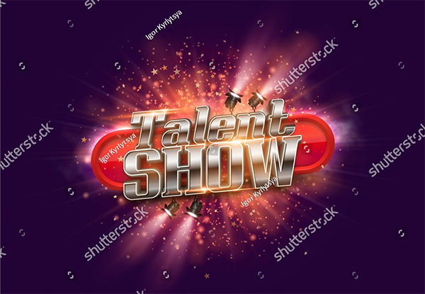 Bright Talent Show Vector Template