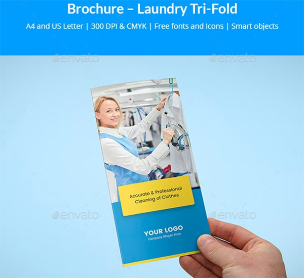 Brochure Laundry Tri-Fold Design