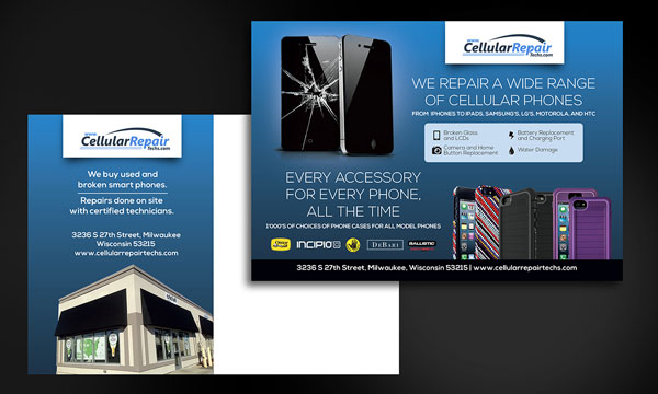 Broken Cell Phone Brochure Design Download