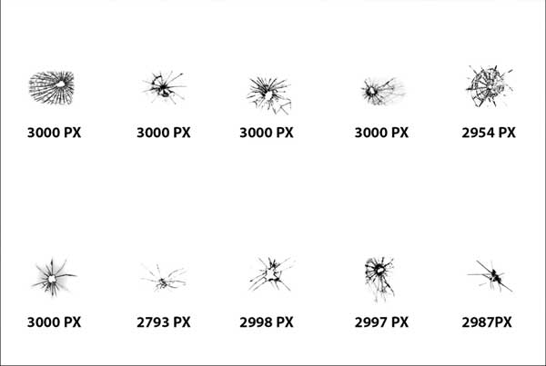 Broken Glass Brushes for Photoshop