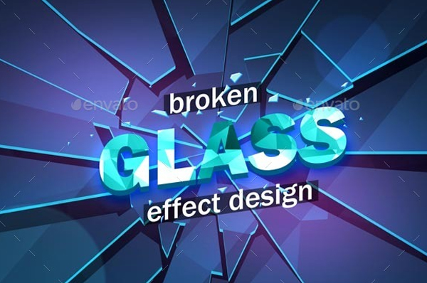 Broken Glass Design Texture Template