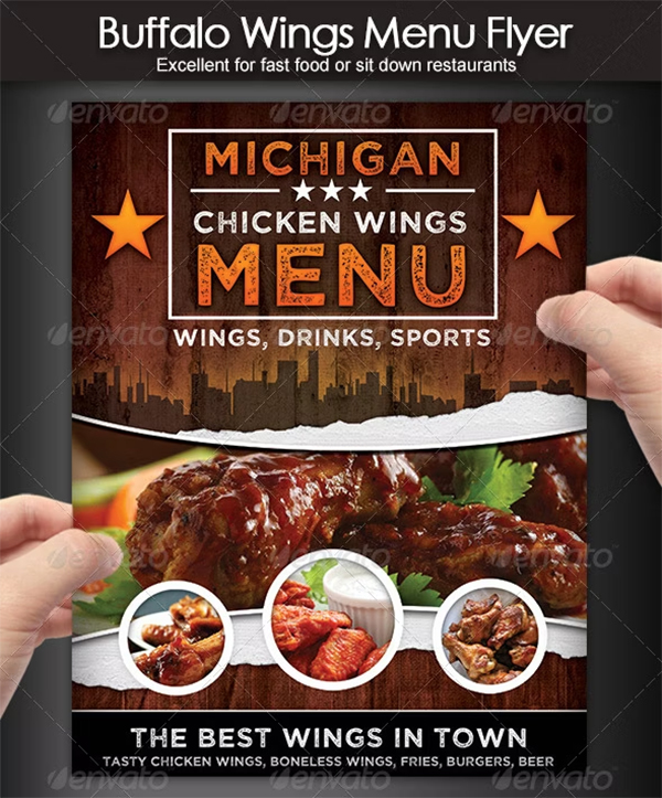 Buffalo Wings Menu Flyer