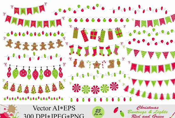 Bunting Vectors and Clipart