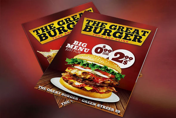 Burger Fast Food Menu Restaurant PSD Flyer