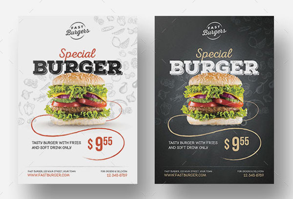 Burger Food Flyer Design Download