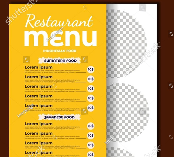 Burger King Menu Design Template