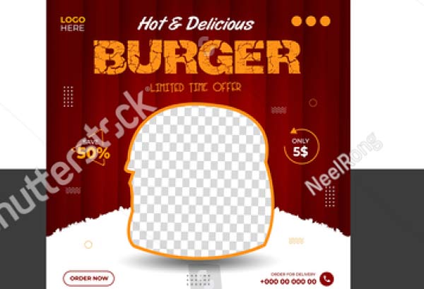 Burger Menu Template Word Design