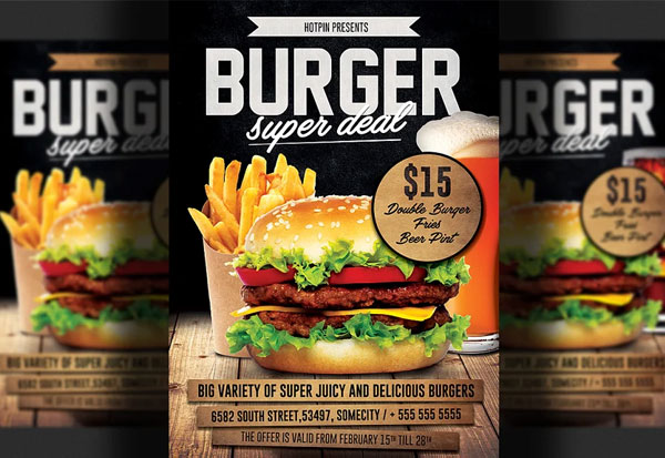 Burger Promotion Flyer Template