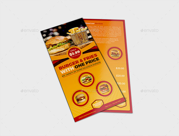 Burger Restaurant Flyer DL Size