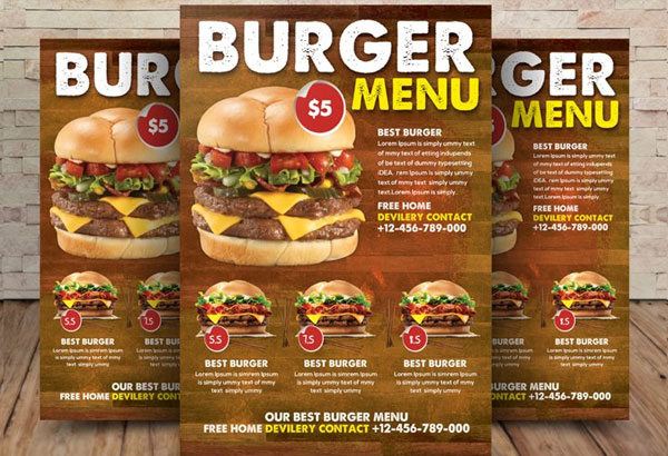 Burger Restaurant Menu Template