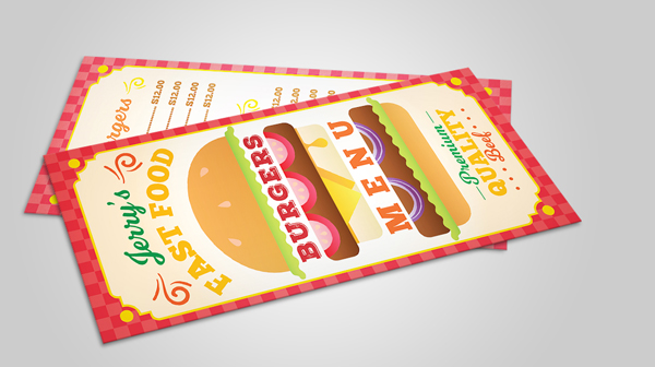 Burger Restaurant Menu Template