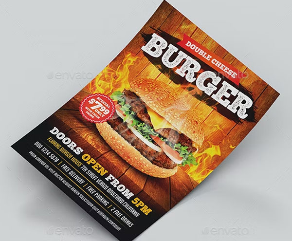 Burger and Fastfood Restaurant Flyer