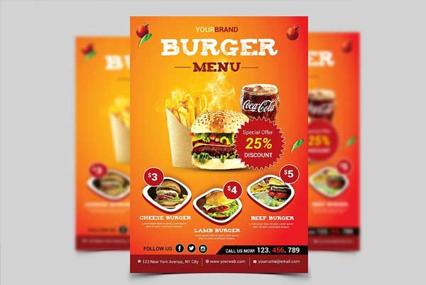 Burger Discount Flyer Template