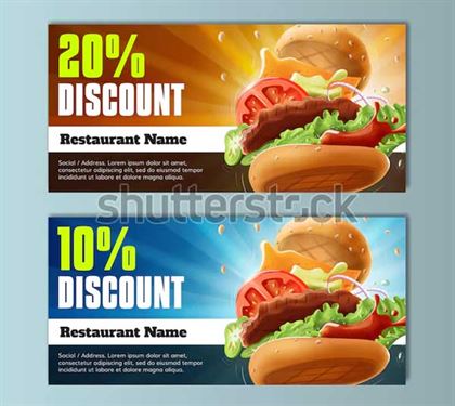 Burger Discount Voucher Template