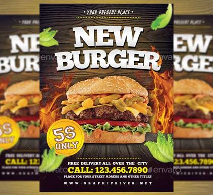 Burger Flyer Printable Template