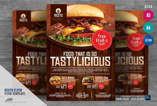 Burger House Flyer Design Template