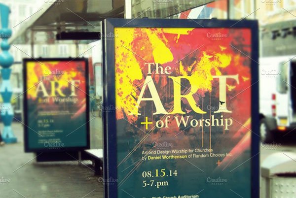 Bus Stop Mockup Template