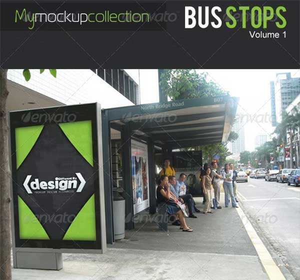 Bus Stop Mockups Collection