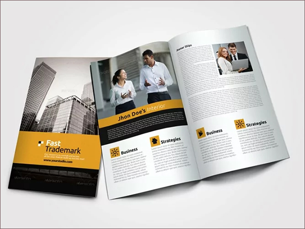 Business Bifold Brochure Template