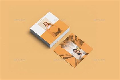 Business Card Mockup Square