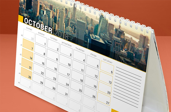 Business Table Calendar Templates