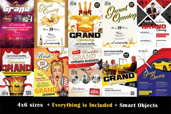 Business Grand Opening Flyers Bundle