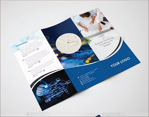 Business IT Technology Brochure Template