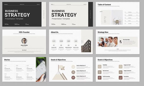 Business Strategy Presentation Template Download